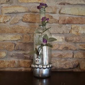 Spray Painted Decorated Craft Wine Bottle